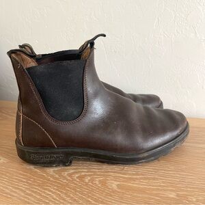 Blundstone Brown Leather Chelsea Pull On Ankle Elastic Sides Boots Size 9